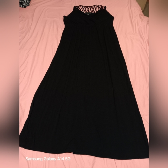 Lane Bryant Dresses & Skirts - Lane Bryant Slinky Sexy Black Maxi Dress Sz 18/20